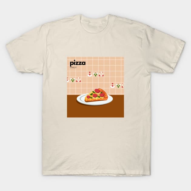 Pizza Italy Street Food T-Shirt by Applausi
